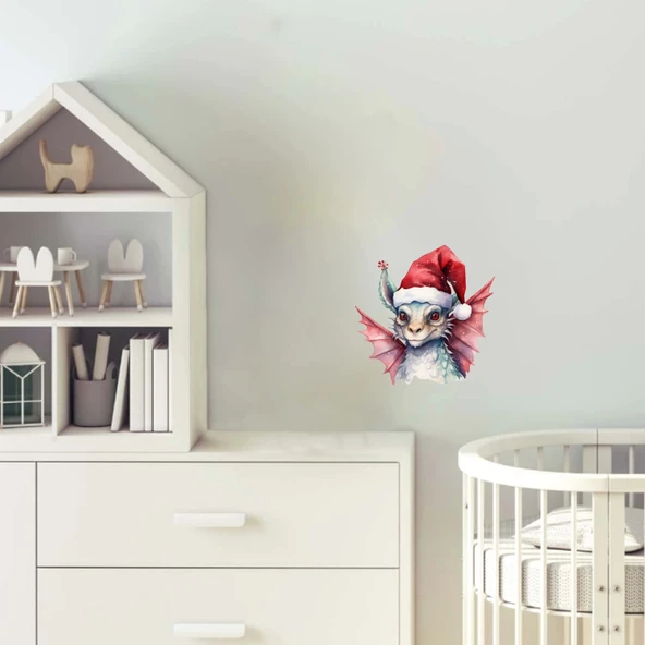 Kanatlı Noel Arkadaşı Duvar Stickerı ürün görseli 1