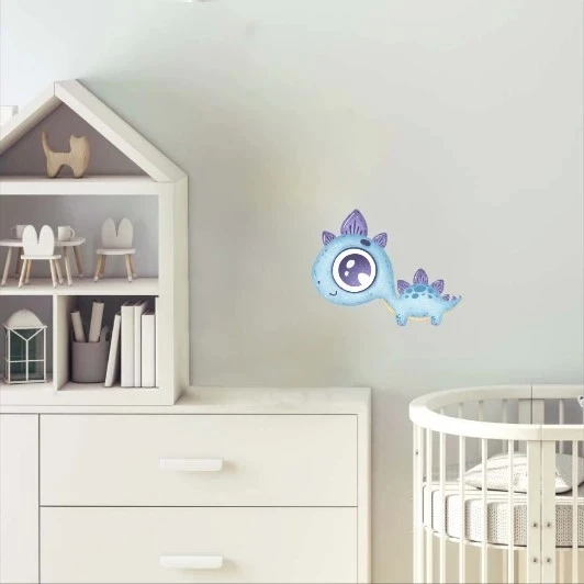 Mavi Dinazor Duvar Sitcker - 2
