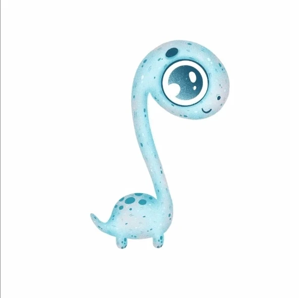 Gülümseyen Dinozor Bebek Stickerı ürün görseli 1