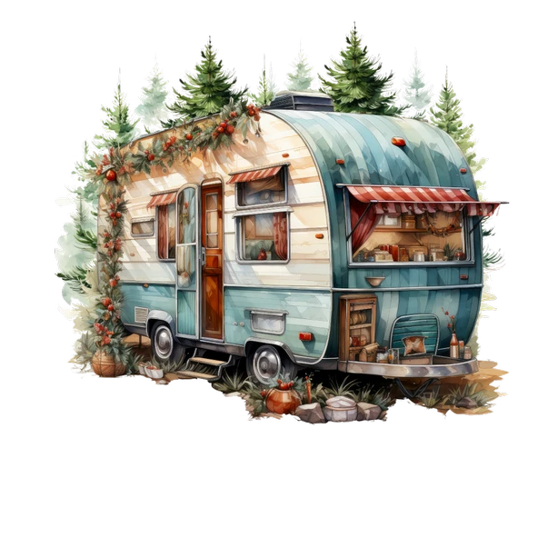Rustik Çam Ağaçlı Karavan Duvar Stickerı - 2