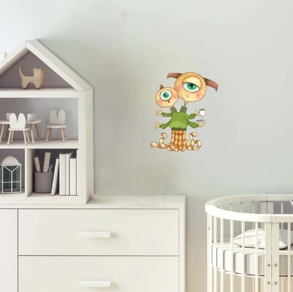 Canavar Dostlar Kahve Molası Duvar Dekoru - 2