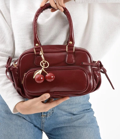 Lisbond Elegance Casandra Model Bordo Kadın El Ve Omuz Çantası (CHARM DAHİL DEĞİLDİR) - 2