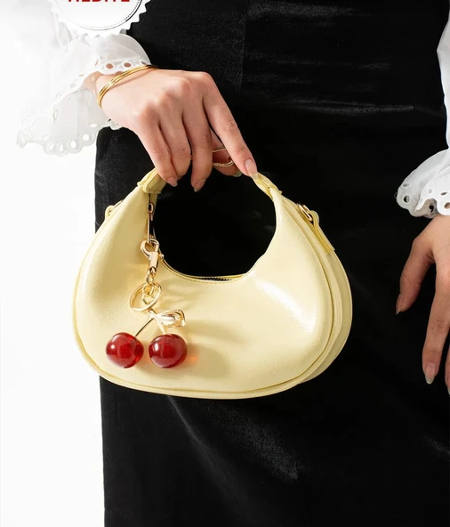 Lisbond Elegance Betty Model Sarı Charm Hediyeli Kadın El Ve Omuz Çantası - 2