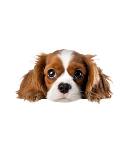 Kahverengi Beyaz Cavalier King Charles Spaniel Köpek Duvar Sticker'ı - Resim 2