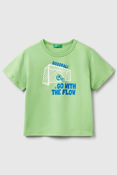 United Colors of Benetton Erkek Çocuk Tshirt A.Yeşil 3JERG10JQ