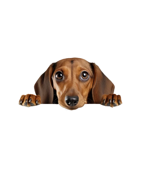 Kahverengi Dachshund (Sosis Köpek) Duvar Sticker'ı - Resim 2