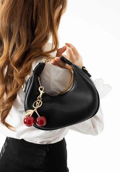 Lisbond Elegance Betty Model Siyah Charm Hediyeli Kadın El Ve Omuz Çantası - 4
