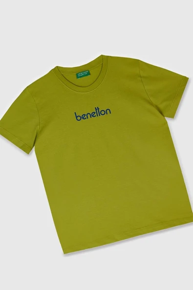 United Colors of Benetton Erkek Çocuk T shirt Yeşil BNT-B21821 - 3