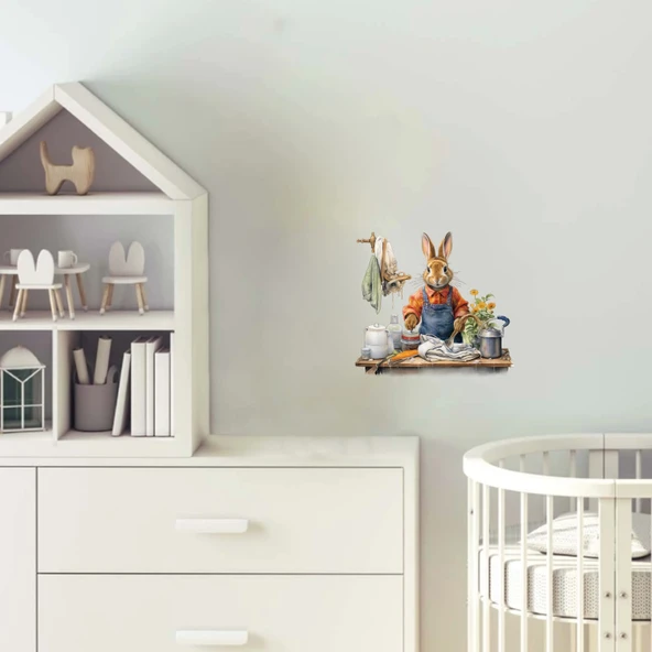 Aşçı Tavşan Mutfakta Duvar Stickerı ürün görseli 1