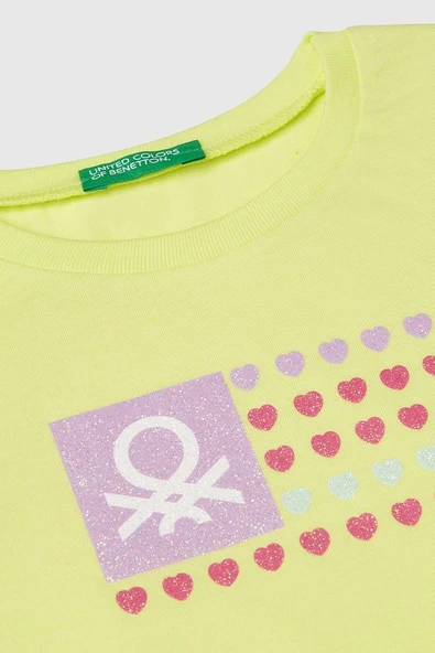 United Colors of Benetton Kız Çocuk T shirt Sarı 3I1XG10HU - 3