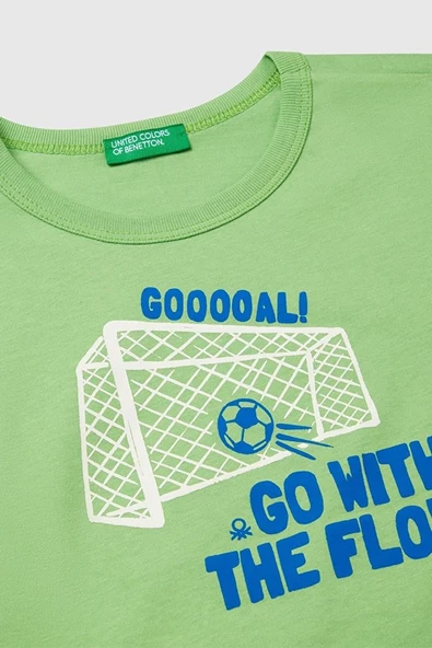 United Colors of Benetton Erkek Çocuk Tshirt A.Yeşil 3JERG10JQ - 3