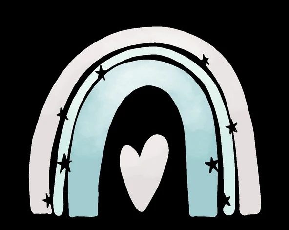 Yıldızlı Kalpli Gökkuşağı ürün görseli 1