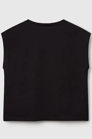 United Colors of Benetton Kız Çocuk G Tshirt Siyah 3JERC10PB - 2