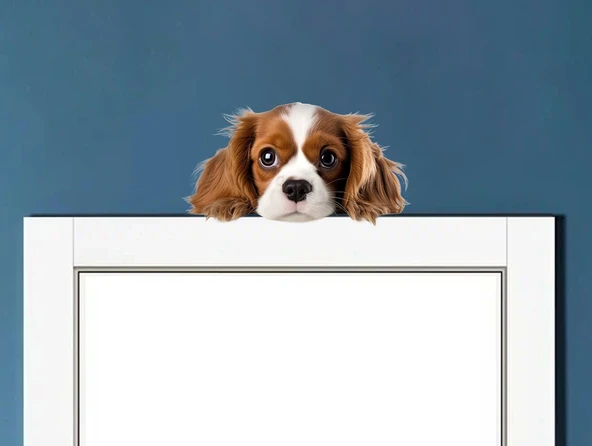 Kahverengi Beyaz Cavalier King Charles Spaniel Köpek Duvar Sticker'ı ürün görseli 1