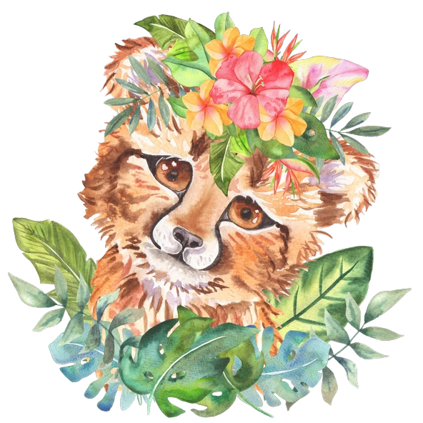 Çiçek Taçlı Yavru Çita ürün görseli 1