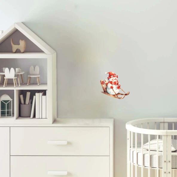 Patenci Karlı Adam Duvar Stickerı ürün görseli 1