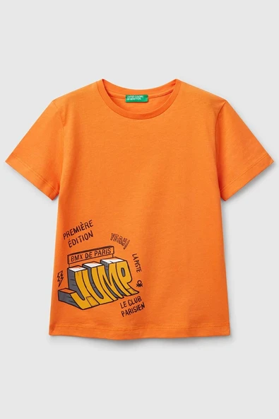 United Colors of Benetton Erkek Çocuk T shirt Turuncu 3I1XG10IJ