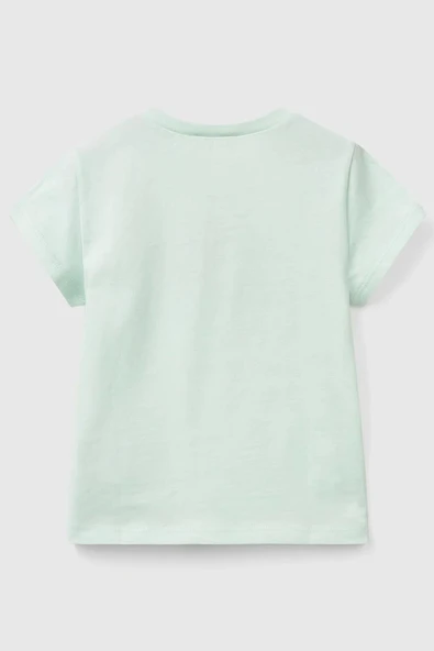 United Colors of Benetton Kız Çocuk T shirt Mint 3I1XG10HU - 2