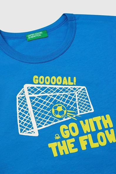 United Colors of Benetton Erkek Çocuk Tshirt Mavi 3JERG10JQ - 3