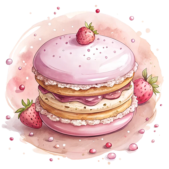 Çilekli Pasta Duvar Stickerı ürün görseli 1