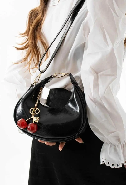 Lisbond Elegance Betty Model Siyah Charm Hediyeli Kadın El Ve Omuz Çantası - 2