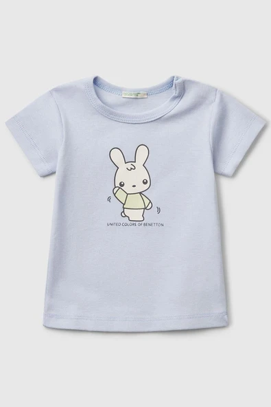 United Colors of Benetton Erkek Bebek T shirt A.Mavi 3I9WA1062