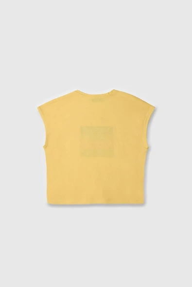 United Colors of Benetton Kız Çocuk T shirt Sarı BNT-G21766 - 2