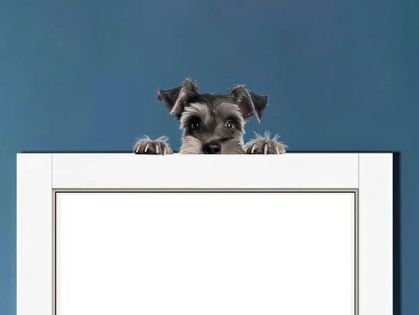 Siyah ve Bronz Köpek Duvar Stickerı ürün görseli 1