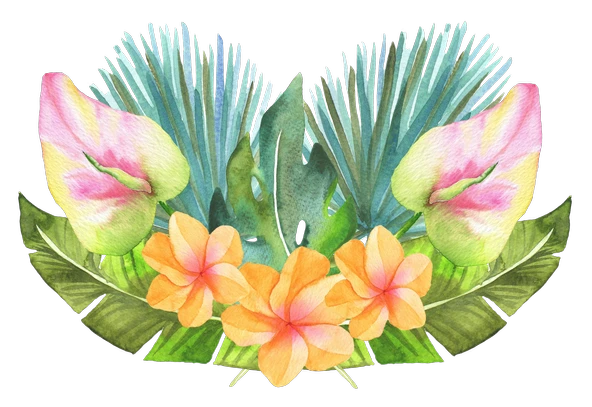 Tropikal Yapraklı ve Çiçekli Düzenleme ürün görseli 1