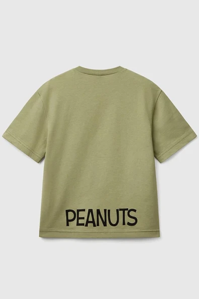 United Colors of Benetton Erkek Çocuk Tshirt Haki 3X1SC10NI - 2