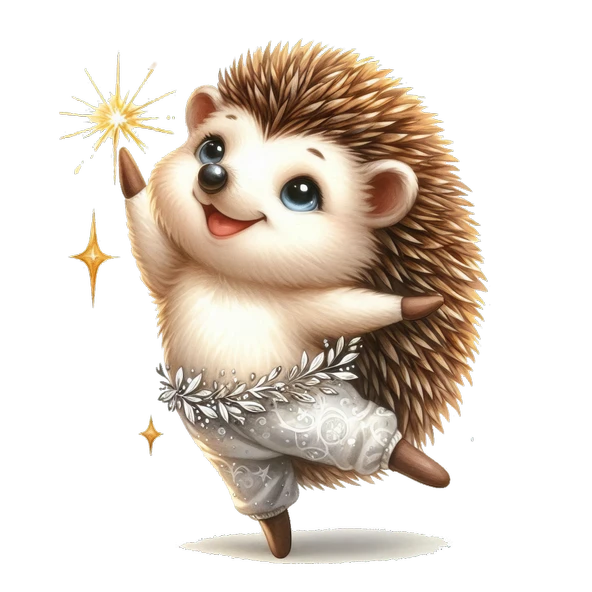 Beyaz Kirpi Duvar Stickerı ürün görseli 1