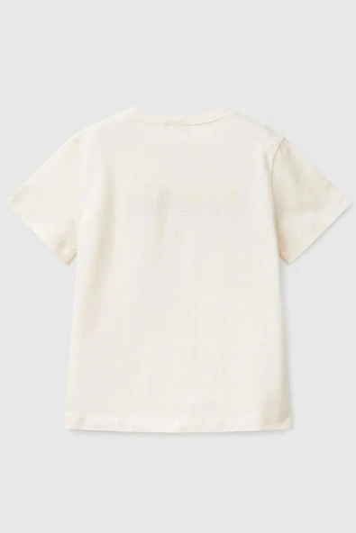 United Colors of Benetton Erkek Çocuk T shirt Beyaz 3I1XG10HT - 2