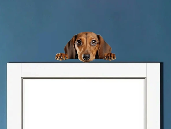 Kahverengi Dachshund (Sosis Köpek) Duvar Sticker'ı ürün görseli 1