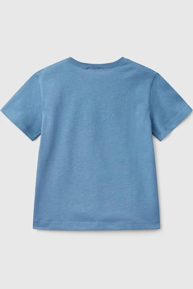 United Colors of Benetton Erkek Çocuk T shirt A.Mavi 3I1XG10HT - Resim 2