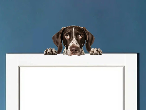 Kahverengi Beyaz Benekli Kısa Tüylü Pointer Köpek Duvar Sticker'ı ürün görseli 1