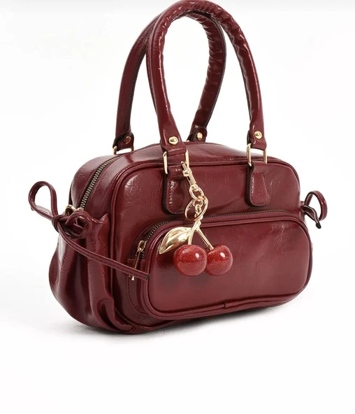 Lisbond Elegance Casandra Model Bordo Kadın El Ve Omuz Çantası (CHARM DAHİL DEĞİLDİR) - 3