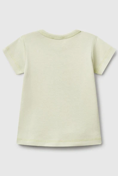 United Colors of Benetton Kız Bebek T shirt A.Yeşil 3I9WA1062 - 2