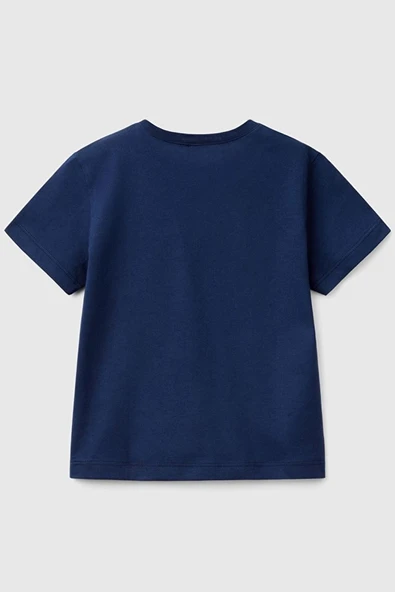 United Colors of Benetton Erkek Çocuk T shirt Lacivert 3I1XG10HT - 2