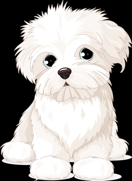 Sevimli Beyaz Köpek Duvar Stickerı ürün görseli 1