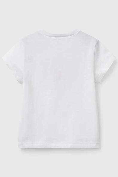 United Colors of Benetton Kız Çocuk T shirt Beyaz 3I1XG10HU - 2