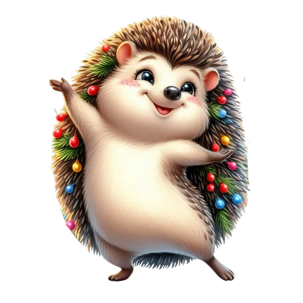 Işıklı Kirpi Duvar Stickerı ürün görseli 1