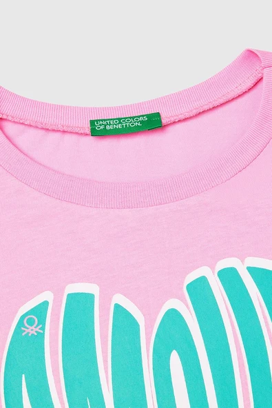 United Colors of Benetton Kız Çocuk G Tshirt A.Pembe 3JERC10PB - 3