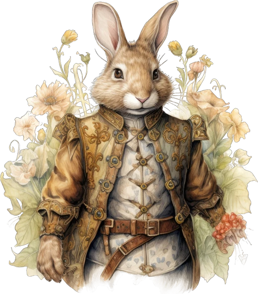 Deri Ceketli Tavşan Duvar Stickerı - 2