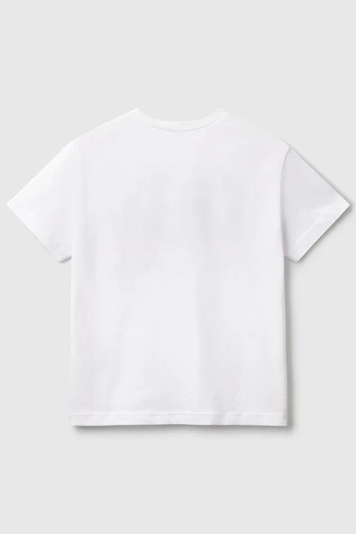 United Colors of Benetton Erkek Çocuk Tshirt Beyaz 3JERC10PE - 2