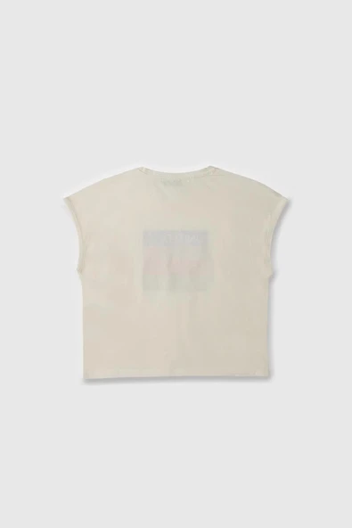 United Colors of Benetton Kız Çocuk T shirt Beyaz BNT-G21766 - 2