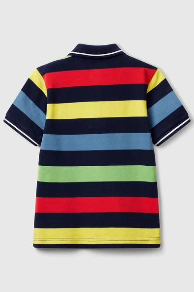 United Colors of Benetton Erkek Çocuk Çizgili Polo T shirt Mix 39QAC301T - 2