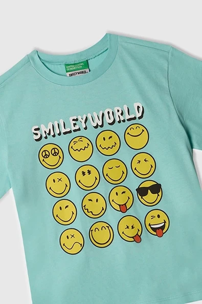 United Colors of Benetton Erkek Çocuk Smile T shirt Turkuaz 3I1XG10IH - 3