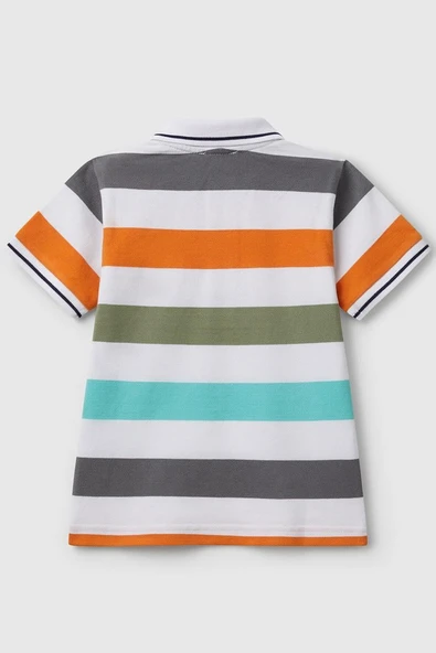 United Colors of Benetton Erkek Çocuk Çizgili Polo T shirt 39QAG300V - 2