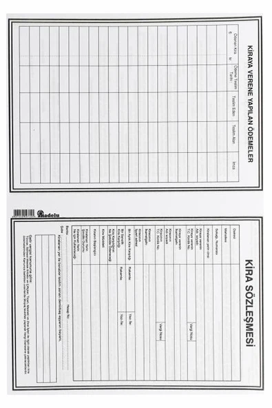 Kira Sözleşmesi ve Tahliye Tahütnamesi 20 Adet Tükenmez Kalem Kira Kontratı ve Tahliye Taahünamesi - 3
