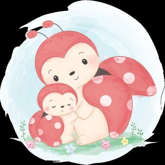 Uğur Böceği Ailesi Duvar Stickerı ürün görseli 1